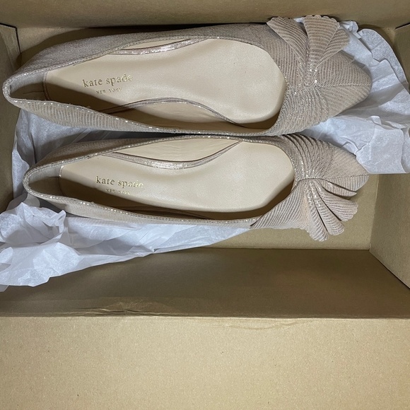 NEW Kate Spade Nance Shimmer Slip On Ballet Flats Sz. 10 - Picture 7 of 8